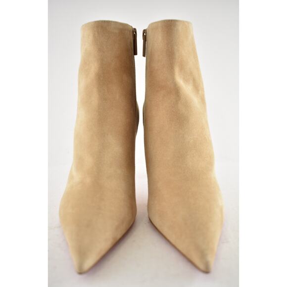 Christian Louboutin So Apostropha Booty 80 Beige Suede Short Ankle Heel Boot 40 - Picture 7 of 16